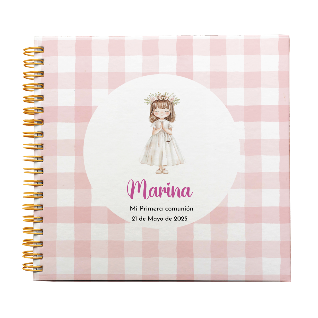 Libro comunión cuadro niña