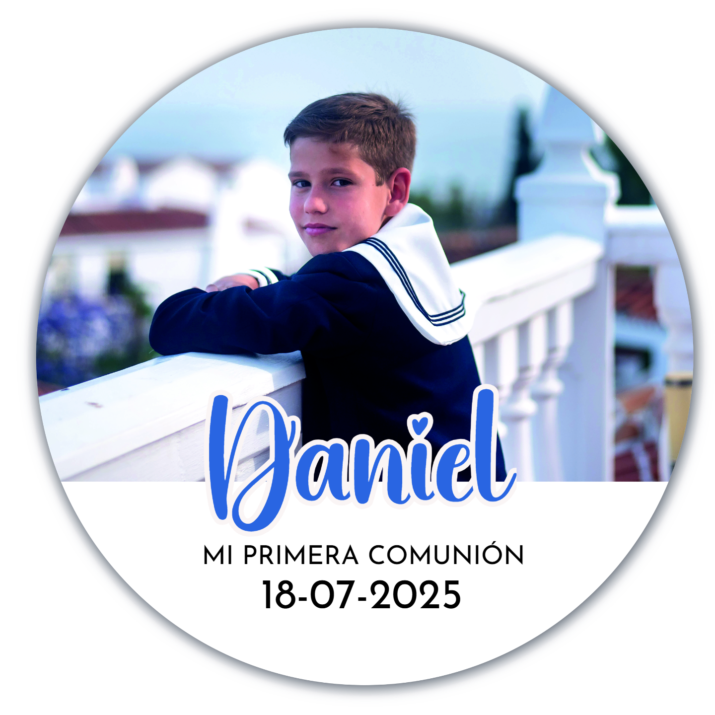 Pegatina comunión niño