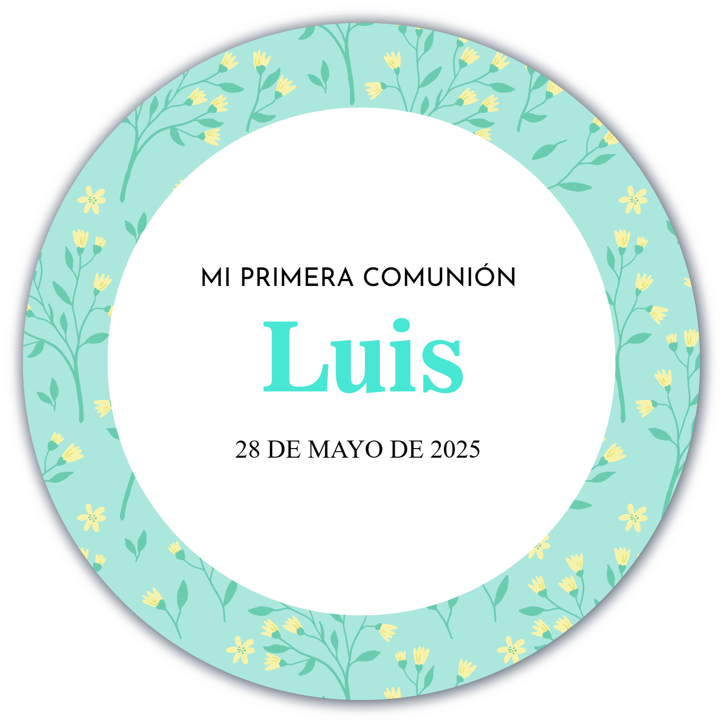 Pegatina comunión niño