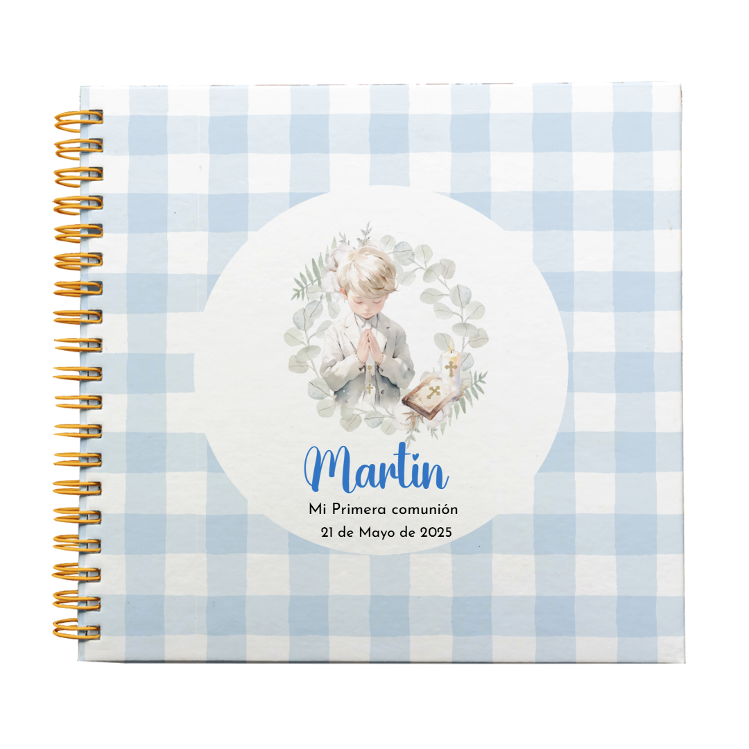 Libro comunión cuadro niño