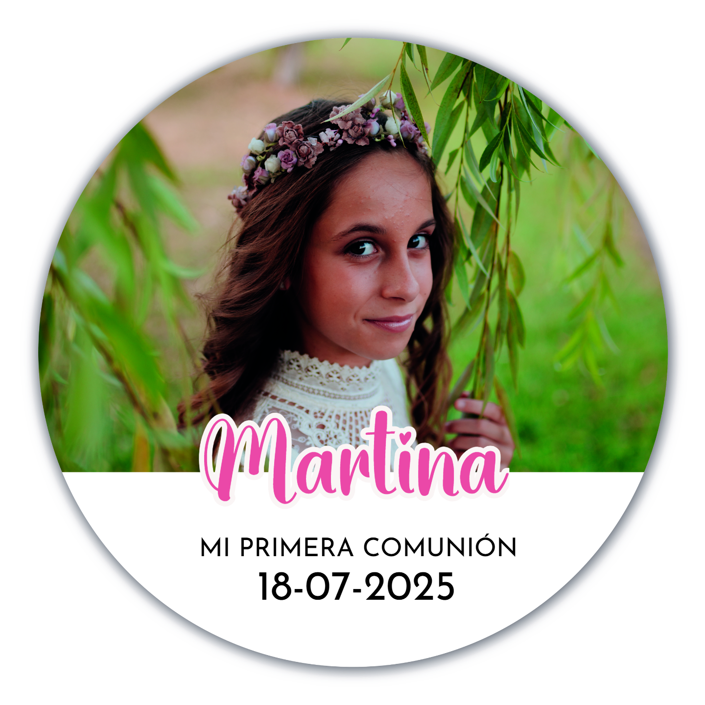 Pegatina comunión niña