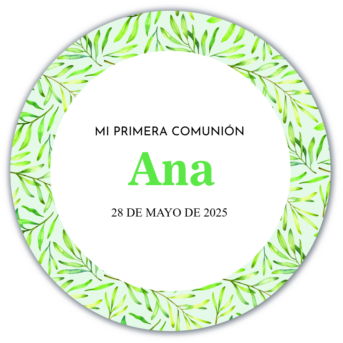 Pegatina comunión niña