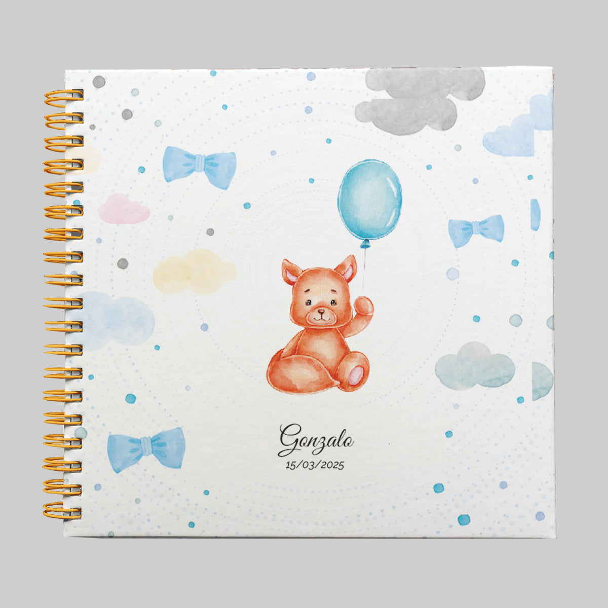 Libro bautizo osito niño