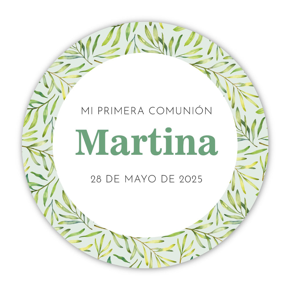 Etiquetas Comunión Eucal - Pack 25 unidades