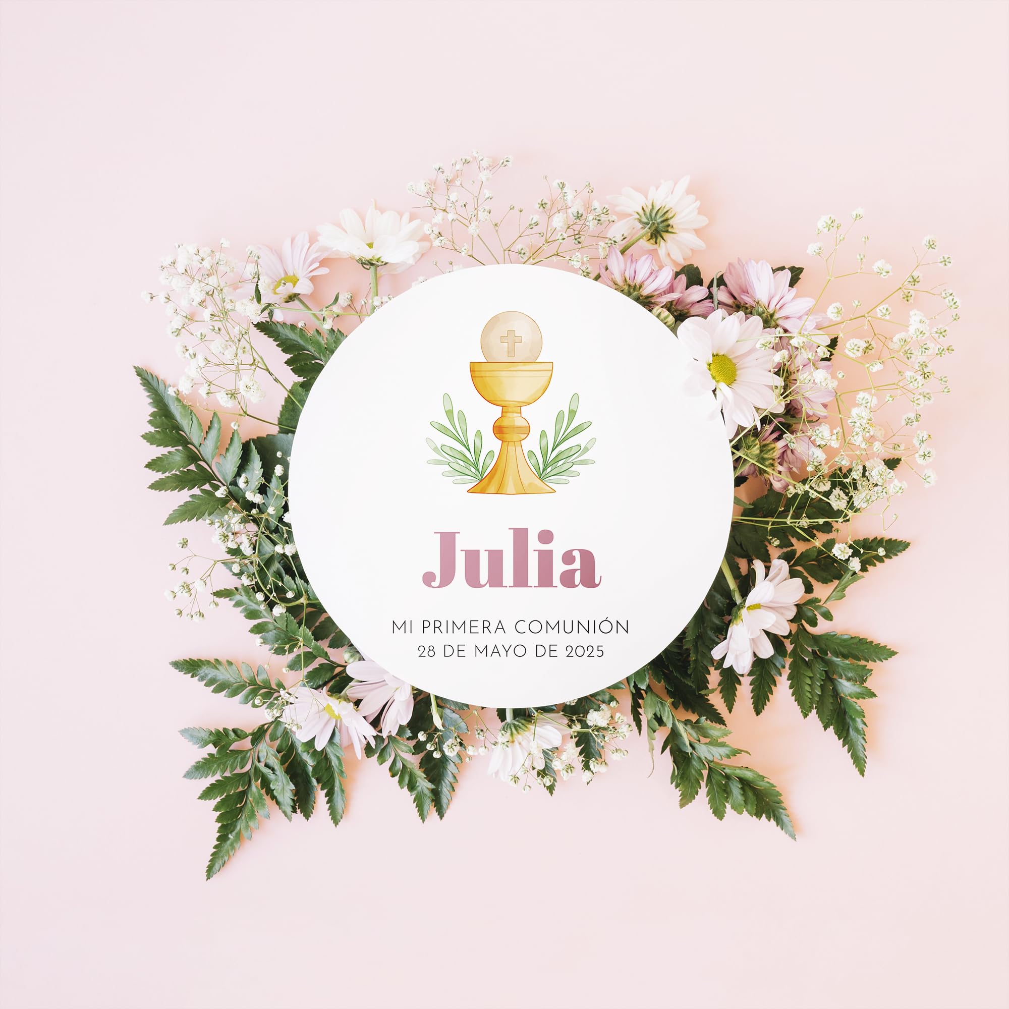 Etiquetas Comunión Niña - Pack 25 Unidades