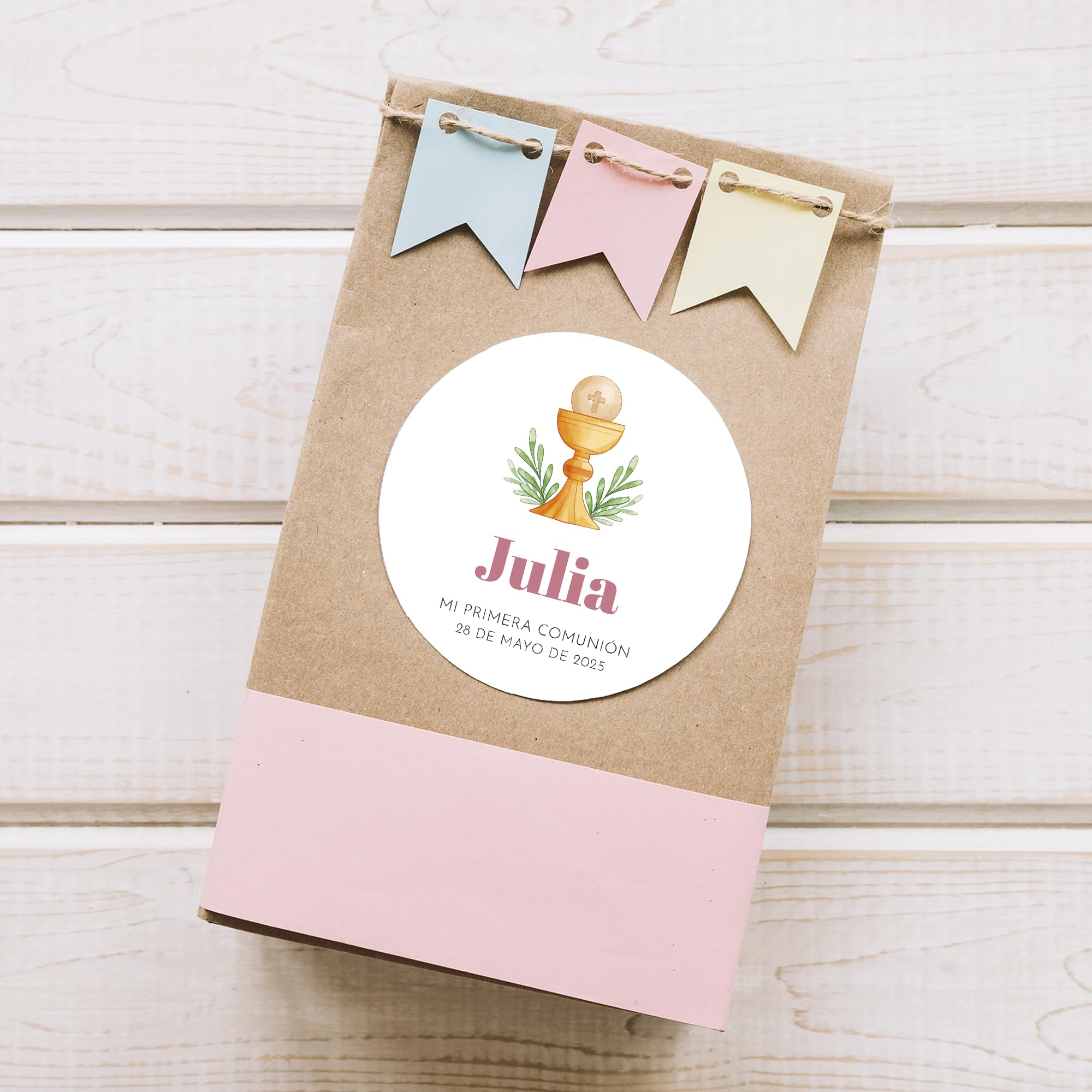 Etiquetas Comunión Niña - Pack 25 Unidades